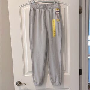 Fila Women's Light Gray Sweatpants‎ Joggers S NWT